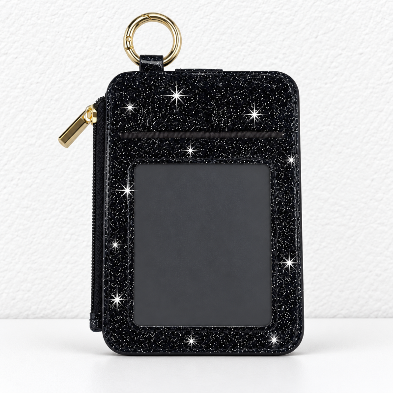 Card Wallet - ID Window and Side Zipper Pocket
