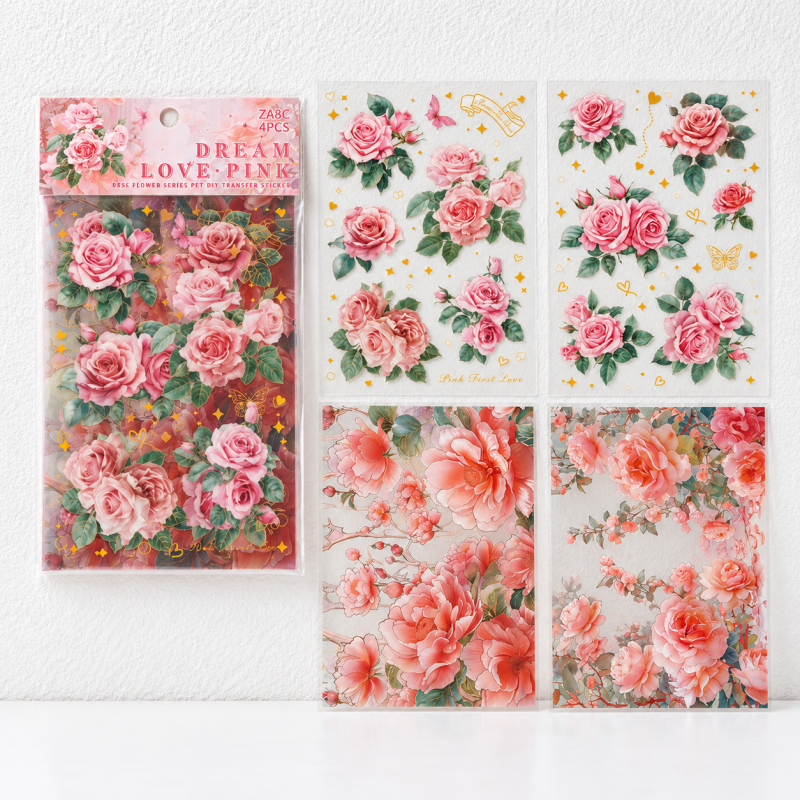 Botanical Stickers - Floral Sprigs Leaves and Rose Designs