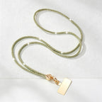 CouldNook Rhinestones Set Crossbody Phone Strap with Heart-Shaped Links