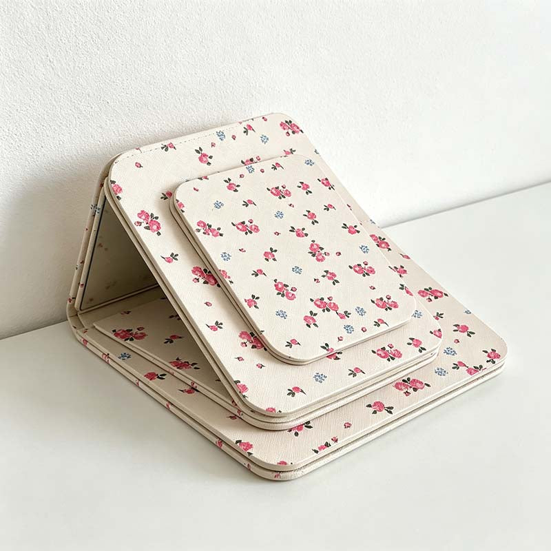 CouldNook Folding Tabletop Mirror - Floral Character Cover Options