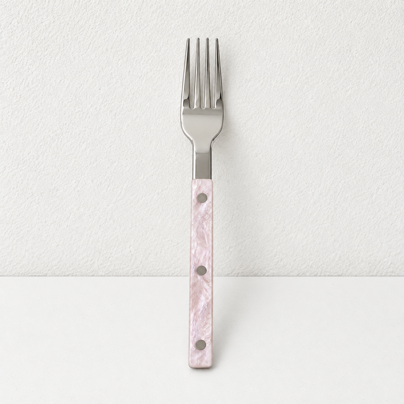 Riveted Flatware - Pearlescent Handles and Polished Steel Heads