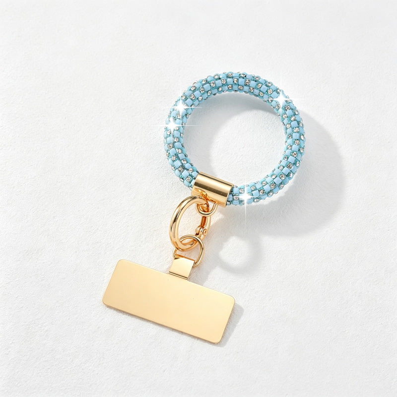 CouldNook Rhinestones Set Phone Strap with Rounded Links