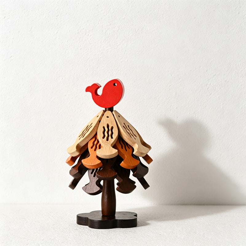CouldNook Layered Wooden Tree Trivet Set - Three Display Sizes