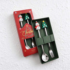CouldNook Christmas Cutlery Set - Character Tops and Decorative Charm Designs