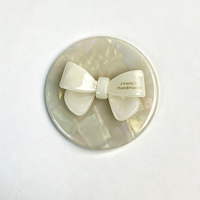 CloudNook Shell Bow Hair Brush - Acetate Decor Hair Comb