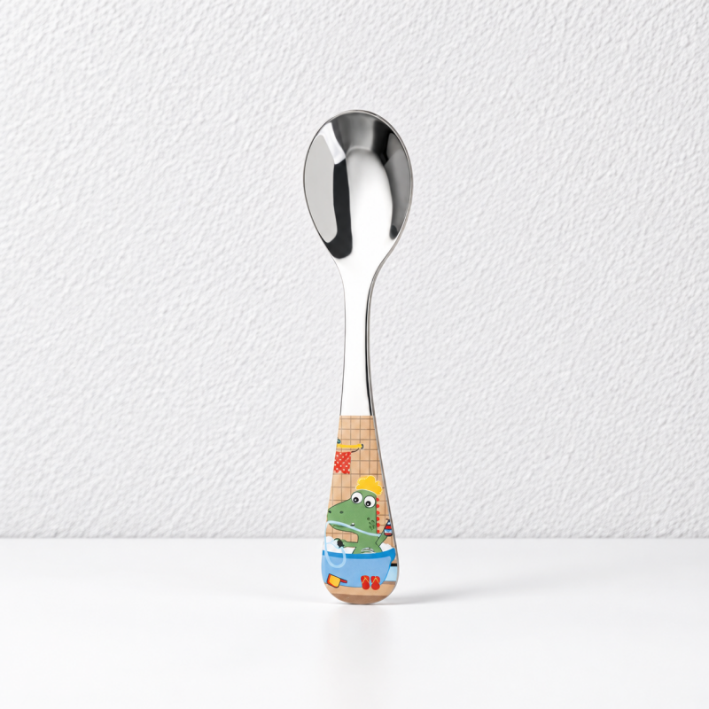 CouldNook Children Flatware - Colorful Cartoon Animal Handles Accent