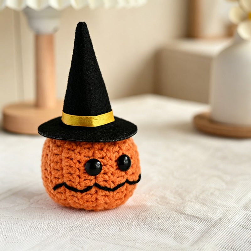 CouldNook Yarn Halloween Pumpkin Doll Ornament - Assorted Character Variations
