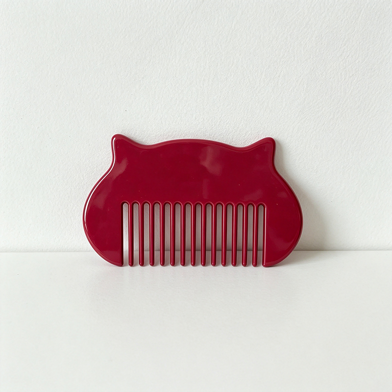 CloudNook Cat Ear Acetate Comb‑Wide Tooth Hair Comb