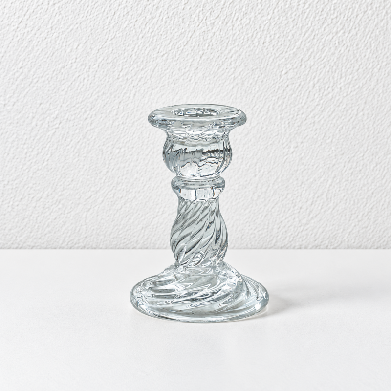CouldNook Decorative Glass Candle Holder - Sculpted Shapes