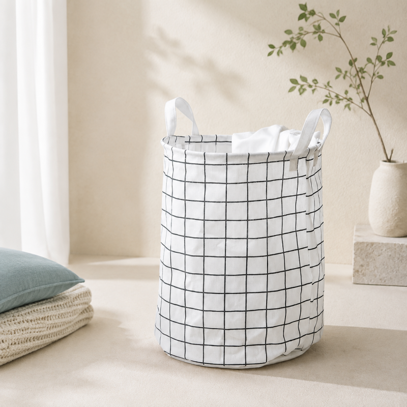CouldNook Foldable Laundry Hamper - Tall Printed Handle Designs