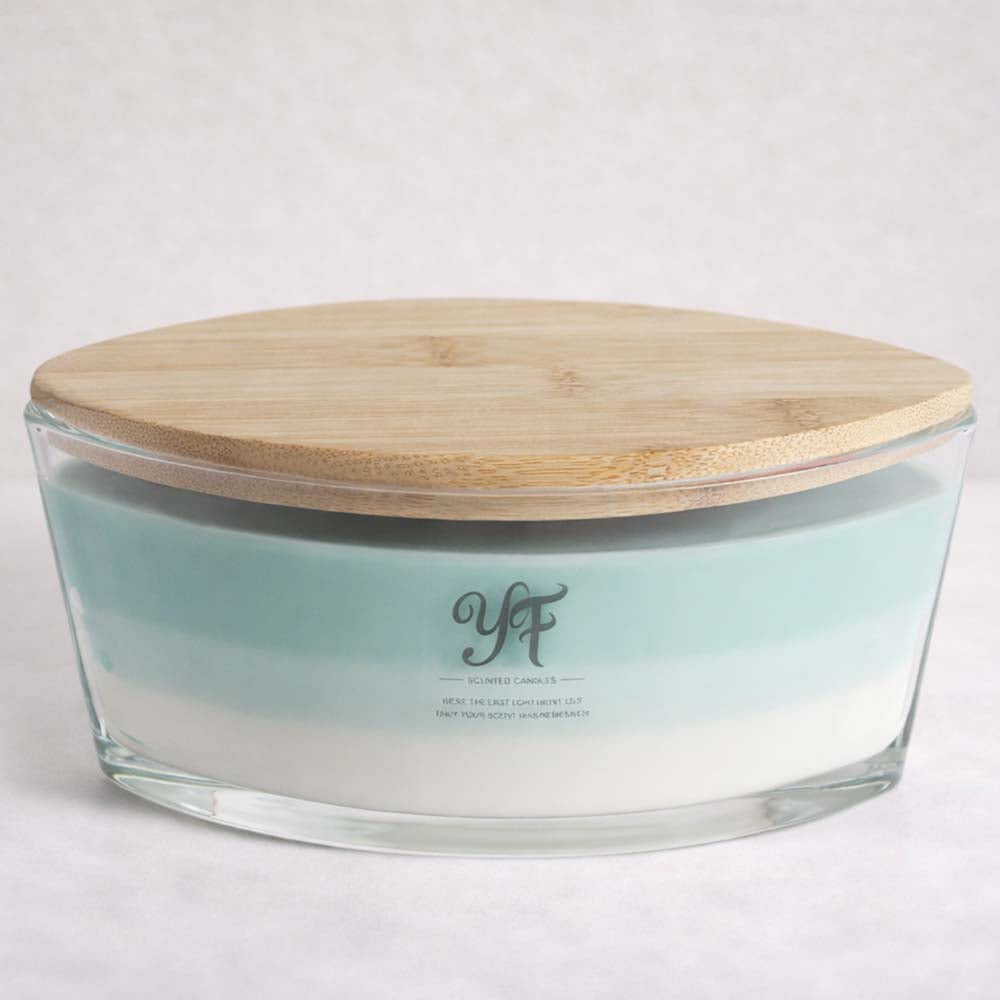 CouldNook Scented Candles - Large Wooden Wick Glass Bowl Candle
