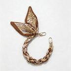 CouldNook Khaki Pattern Phone Wrist Strap - Monochrome Braided Scarf Loop