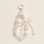 CouldNook Cake Beaded Keychain - Bowknot and Crystal Accents