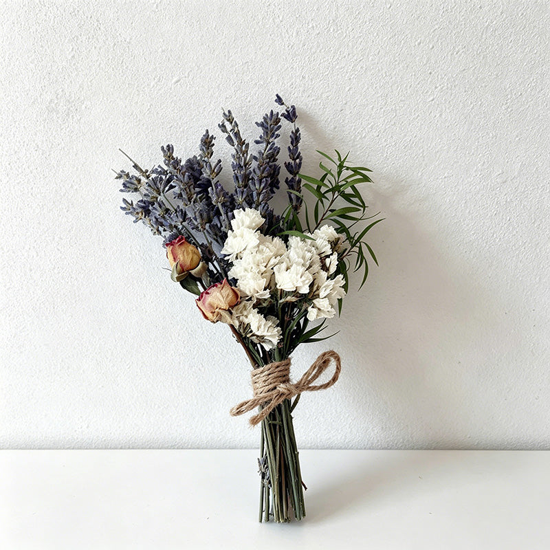 Mini Dried Flower Bouquet, Preserved Gypsophila Rose Baby's Breath Small Bouquet