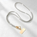 CouldNook Rhinestones Set Crossbody Phone Strap with Heart-Shaped Links