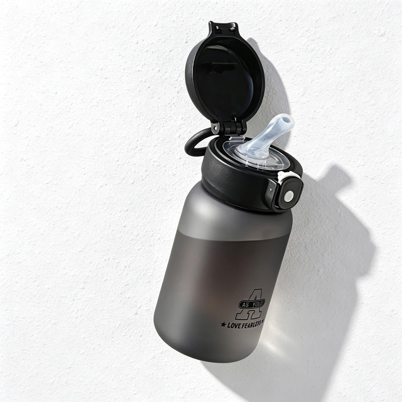 CouldNook Straw Water Bottle - Flip Lid and Folding Carry Ring