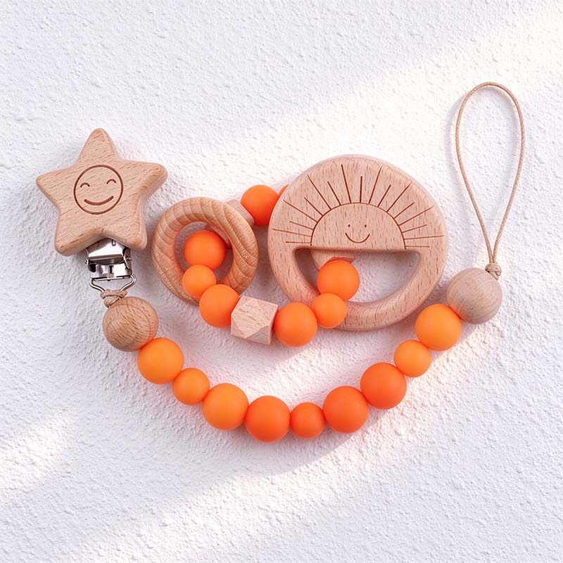 CouldNook Beaded Teether - Animal Shapes and Matching Clip Choices