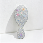 CouldNook Flower Stone Set Bamboo-Look Hair Brush - Handheld Grip Profile