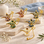 CouldNook Genie Lamp Ornament - Ornate Scrollwork And Curved Spout