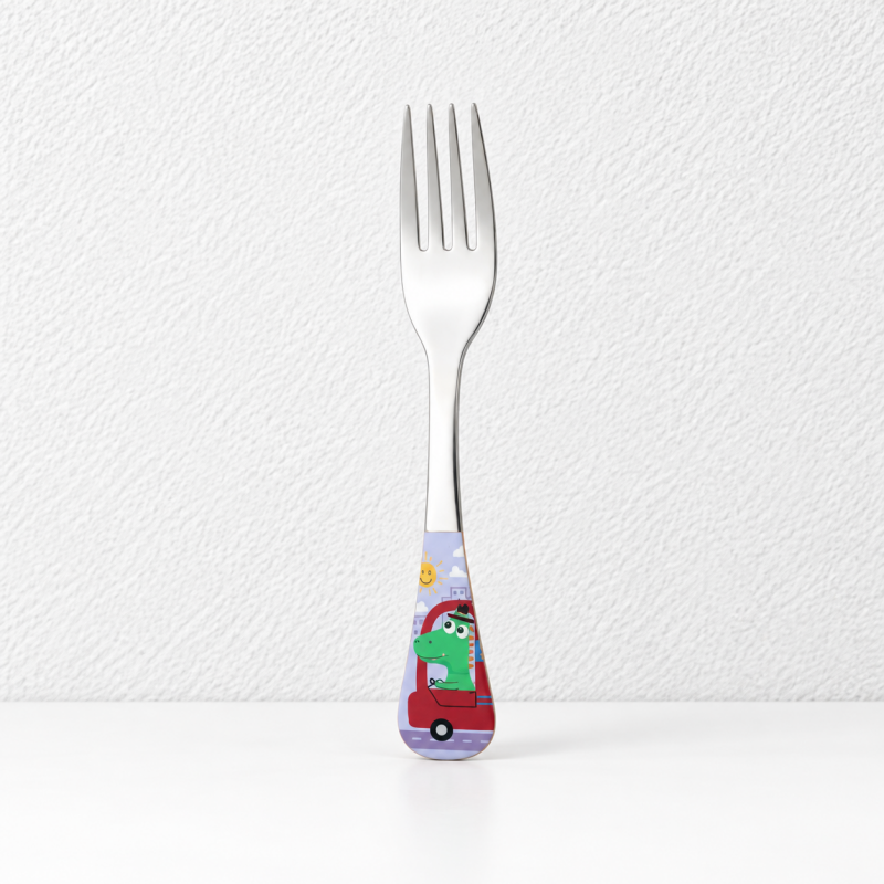 CouldNook Children Flatware - Colorful Cartoon Animal Handles Accent