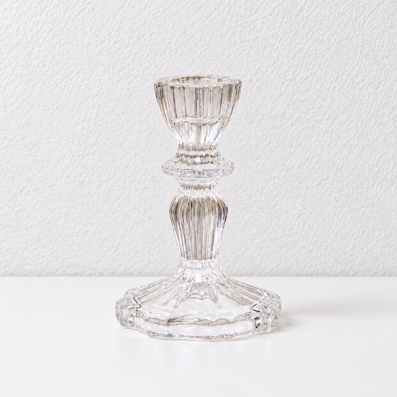 CouldNook Decorative Glass Candle Holder - Sculpted Shapes