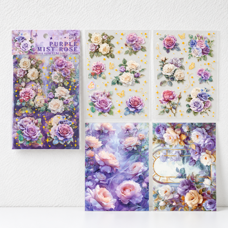 Botanical Stickers - Floral Sprigs Leaves and Rose Designs