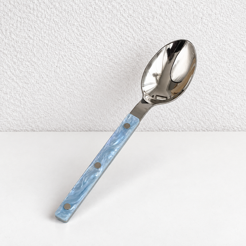 Marbled Handle Flatware - Straight Grips and Round Rivets