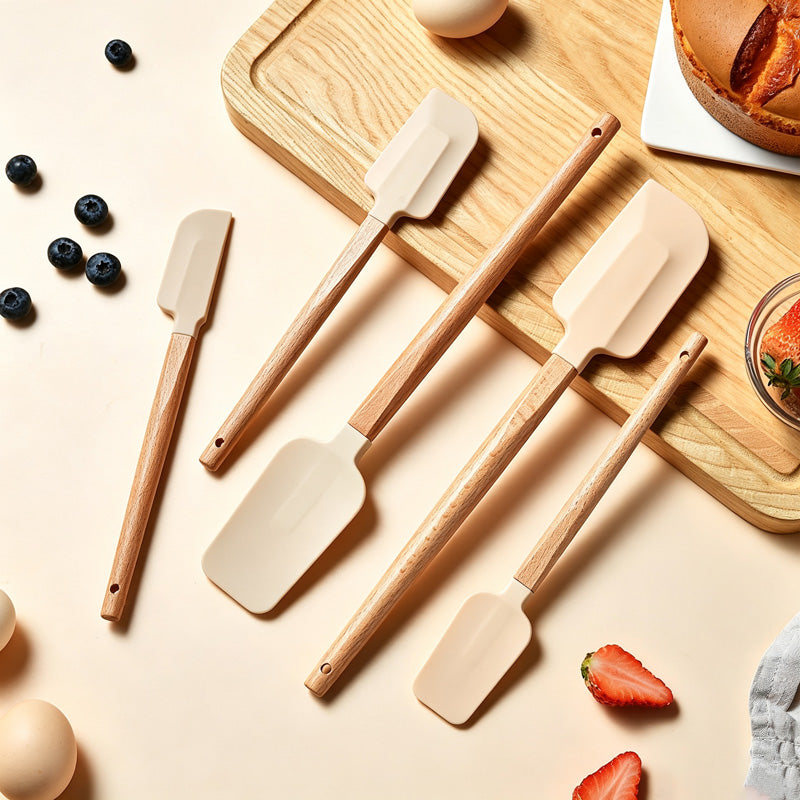 CouldNook Silicone Baking Spatulas - Mixing Scraping and Spreading Tools