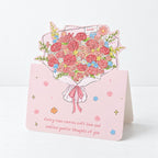 CouldNook Flower Bouquet Greeting Card - Colorful Shaped Blooms