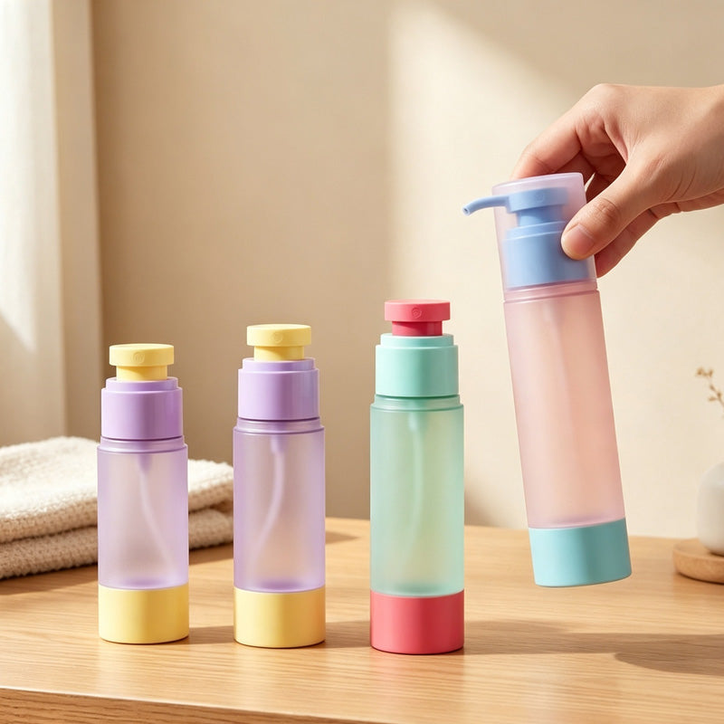 CouldNook Vacuum Travel Lotion Bottle - Refillable Press Container