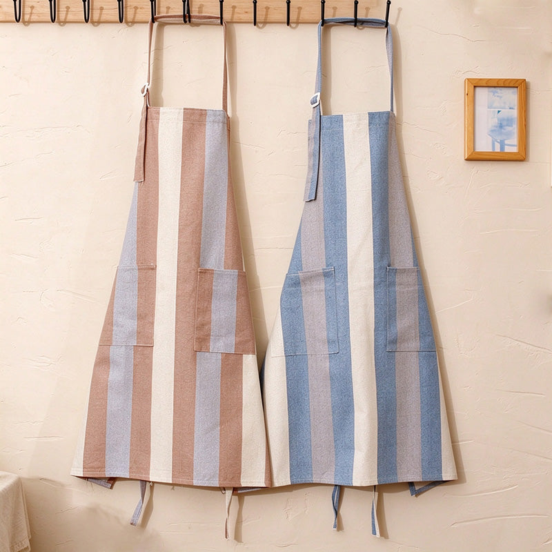 CouldNook Canvas Kitchen Apron - Patterned Adjustable Bib