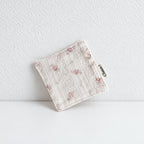 CouldNook Fabric Coaster - Floral Checks and Sewn Square Edges