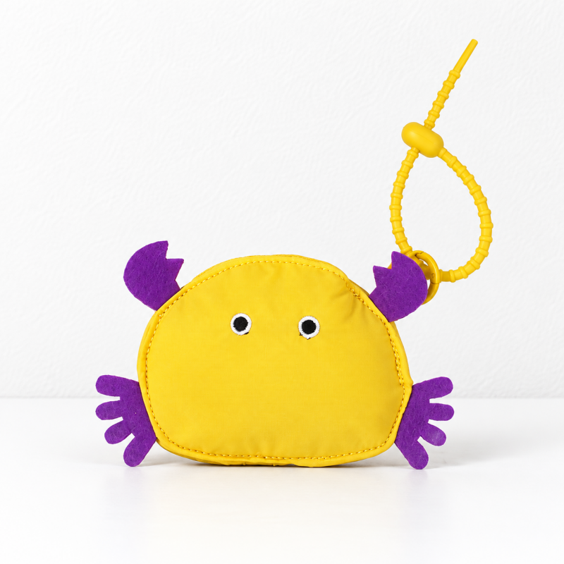 CouldNook Crab Coin Pouch - Snap Closure and Adjustable Hanging Loop