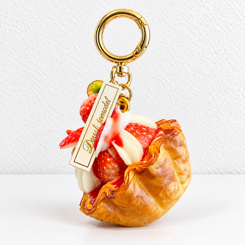 CouldNook Dessert Bag Charm - Strawberry Tart and Swirled Cone Designs