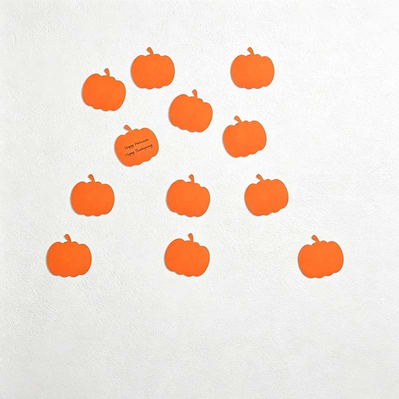 CouldNook Pumpkin-Shaped Sticky Notes - Blank Orange Pages and Rounded Outline