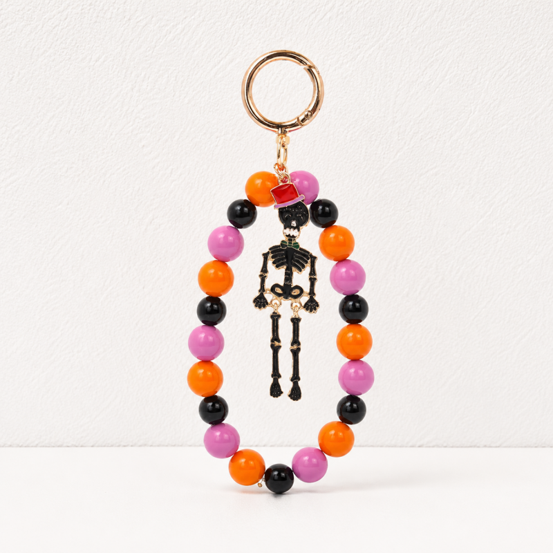 CouldNook Halloween Beaded Keychain - Colorful Loops and Character Pendants