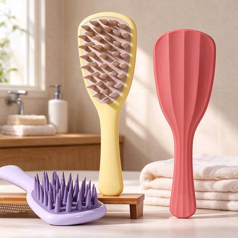 CouldNook Ginkgo Shampoo Brush - Long Handle Silicone Teeth
