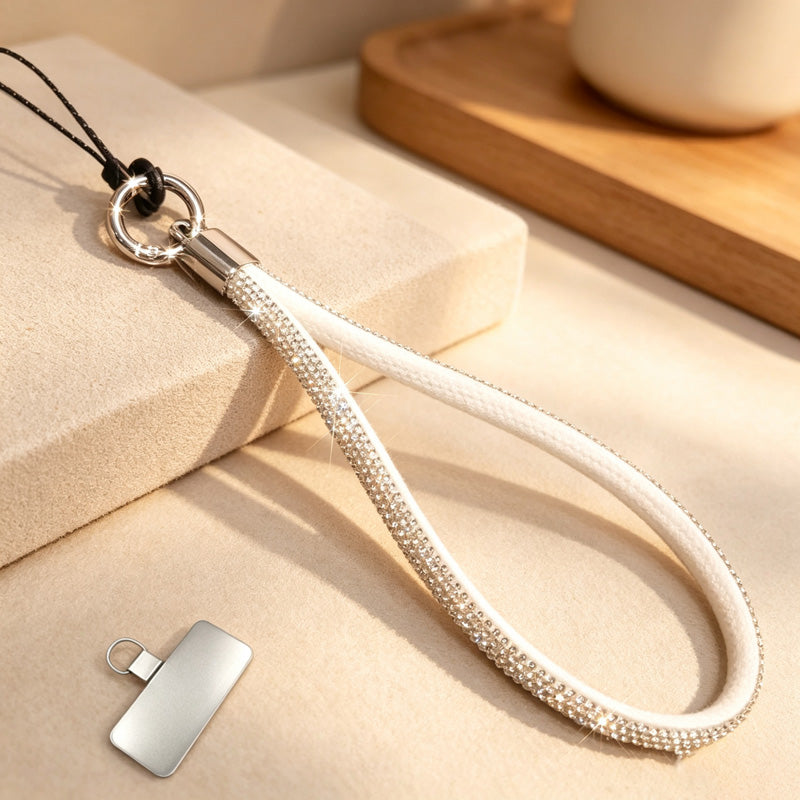 CouldNook Stone Set Phone Strap with Closely Set Reflective Stones