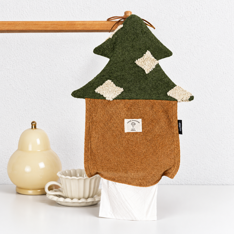 CouldNook Christmas Hanging Tissue Holder - Tree and Mushroom Shapes