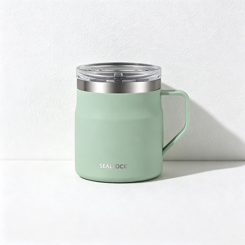 CouldNook Lidded Coffee Mug - Angular Handle and Three Lid Style Choices