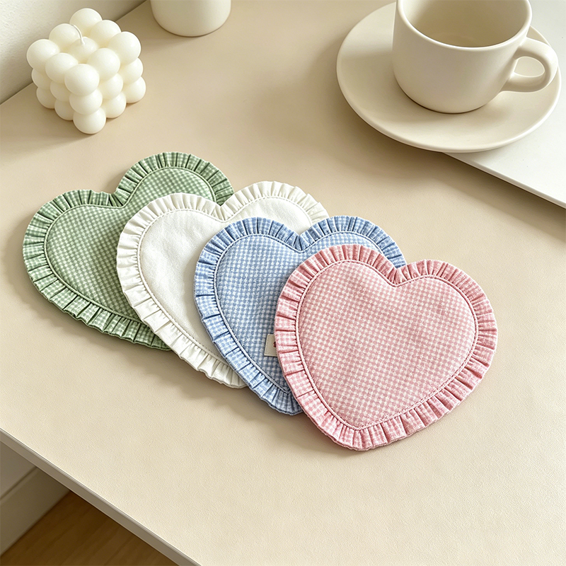 CouldNook Heart Shape Drink Coaster - Warm Table Accent