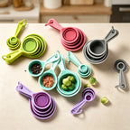 CouldNook Collapsible Silicone Measuring Spoon Set - Nested Multi-Size Design