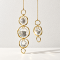 CouldNook Orb Suncatcher - Faceted Spheres and Gold-Toned Open Circular Frames