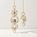 CouldNook Orb Suncatcher - Faceted Spheres and Gold-Toned Open Circular Frames