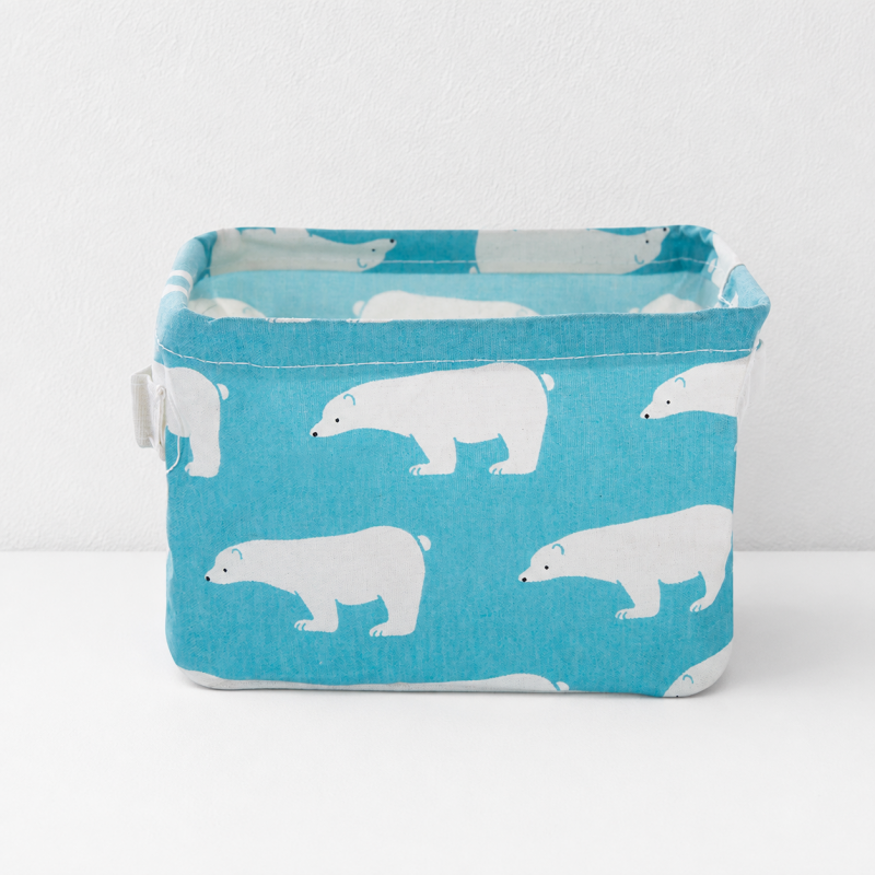 CouldNook Printed Fabric Storage Bin - Side Handle Basket