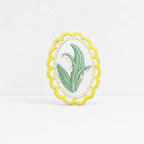 CouldNook Oval Floral Patch - Framed Embroidered Flower Designs