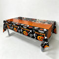 CloudNook Halloween Pumpkin Tablecloth‑Disposable Party Table Cover