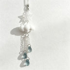 CouldNook Cloud Star Rain Beaded Phone Charm - Loop Cord Attachment