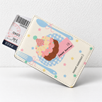 CouldNook Printed Passport Cover - Playful Motifs and Stitched Folding Edges
