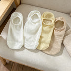 CouldNook Ribbed No-Show Socks-Low Ankle Profile